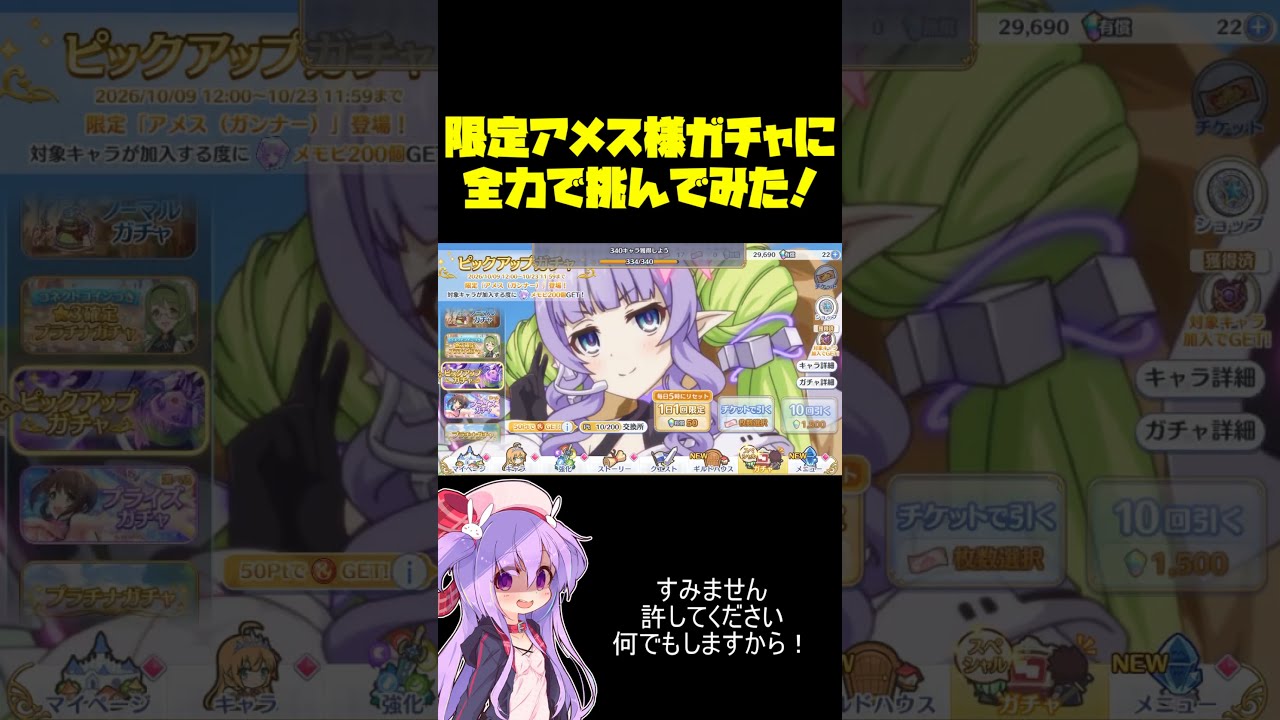 ガンナーアメス様ガチャに全力で挑んだ結果【プリコネ】