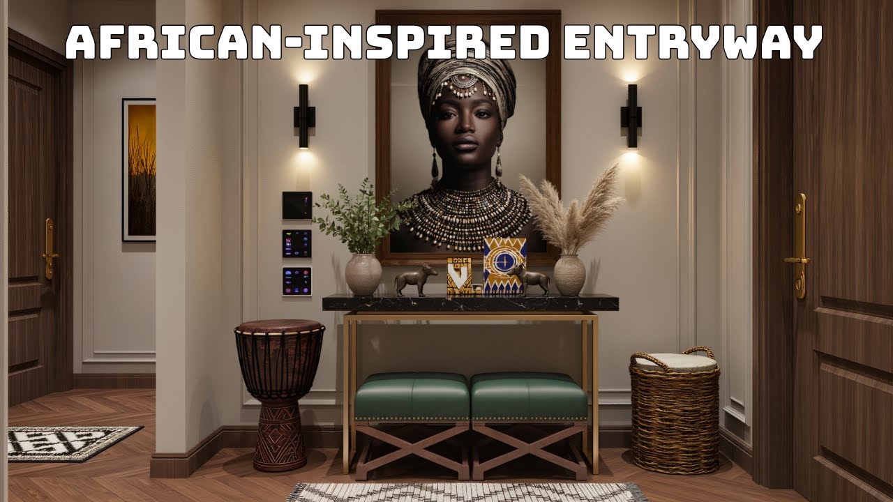 This Small African-Inspired Entryway Makes a Powerful First Impression