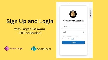 Sign Up and Login Page with Password Reset | Microsoft Power Apps Demo
