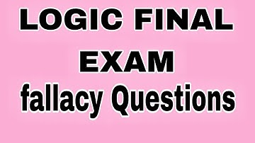🔴FRESHMAN LOGIC FINAL EXAM  FALLACY BASED PART 3