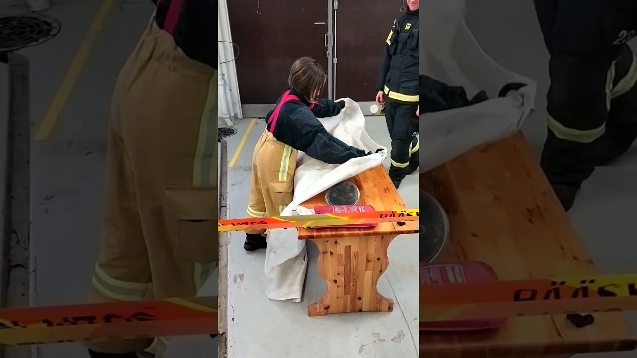 Junior Firefighter in action 