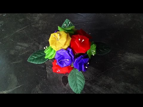 KREASI Kerajinan  Tangan Membuat Bunga dari sedotan  bekas 