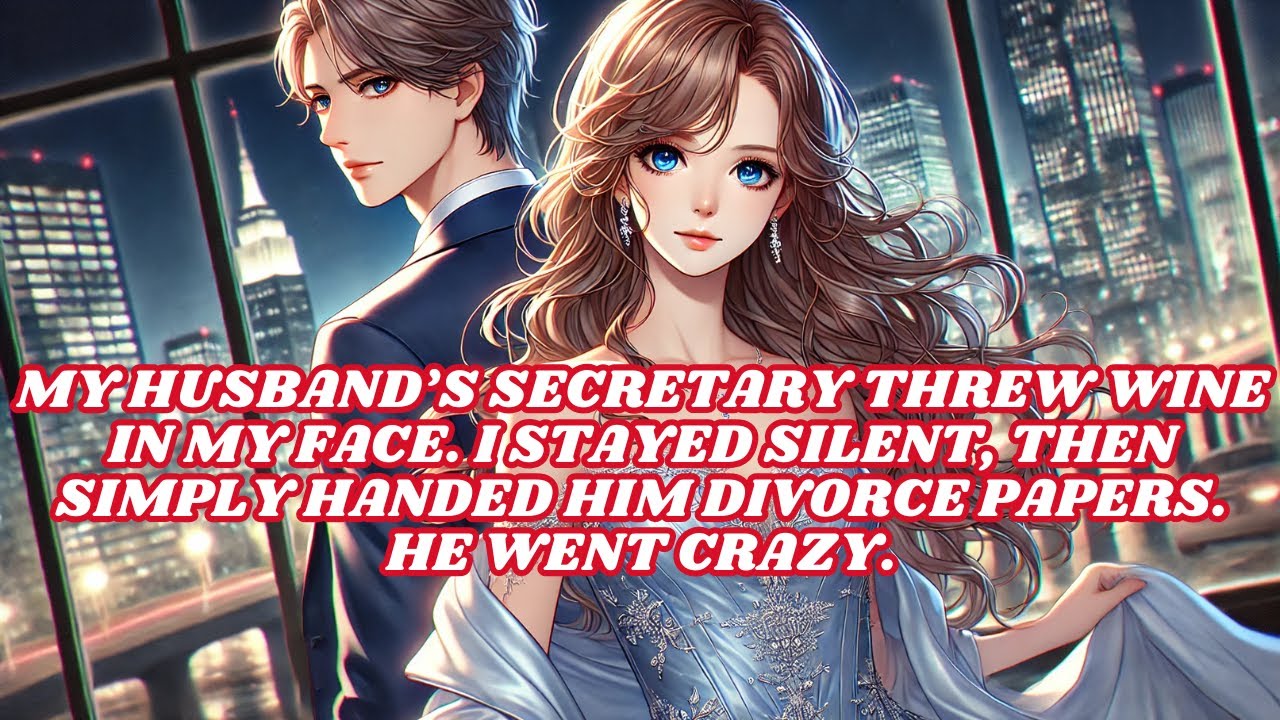 My husband’s secretary threw wine in my face. I stayed silent, simply handed him divorce papers....
