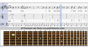 Bryan Adams - You Belong To Me - How To Play Melody on Guitar Sheet Music Tabs Notes