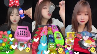 ASMR Sweet Candy 🍡Super Cute Princess Toys🧩Refreshing Cool Jelly 🍇🍑268 #candy #snacks