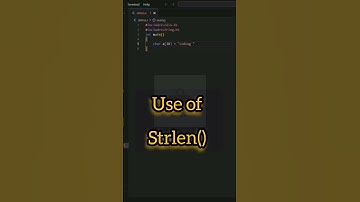 Use of strlen() function in c programming #trendingshort #coder