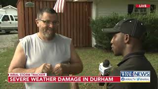 WRAL's Aaron Thomas speaks with a Durham resident about storm damage