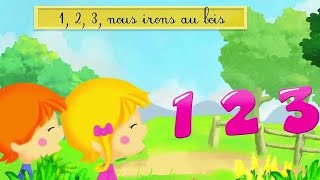 1.2.3 nous irons au bois       انشودة لتعليم الاطفال الارقام بالفرنسية 🍒🍒🍒