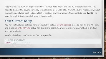 How to Iterate Through a JSON Item in Swift for Your Crypto App