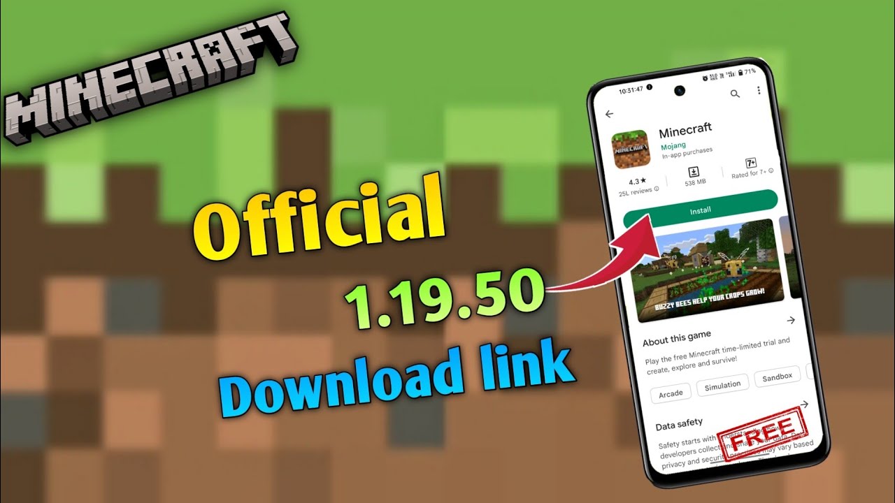 MINECRAFT DOWNLOAD 2023, HOW TO DOWNLOAD MINECRAFT FROM PLAY STORE