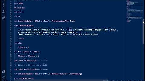 VBScript Get the Windows Defender Malware Virus List