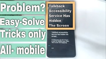 Talkback Accessibility Service Has Hidden The Screen |TalkBack accessibility | accessibility service