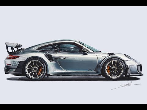 Super Porsche 911 GT2 RS Drawing - YouTube DZ-72