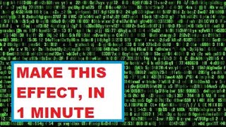 How to make the Matrix Effect using NOTEPAD [Easiest Way]