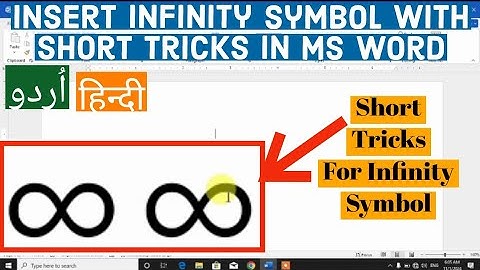 Insert Infinity Symbol with Short Tricks in word | Type Infinity Symbol with Short Trick in word