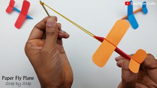 How to Make Paper Toy Plane That Fly Very Fast✈ DIY Rubber Band Plane | Easy Paper Toy Ideas