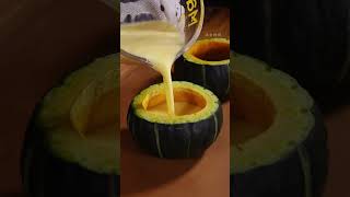 Chinese Recipe – Pumpkin Baked Egg Milk | Soft, Sweet &amp; Healthy Dessert #Shorts