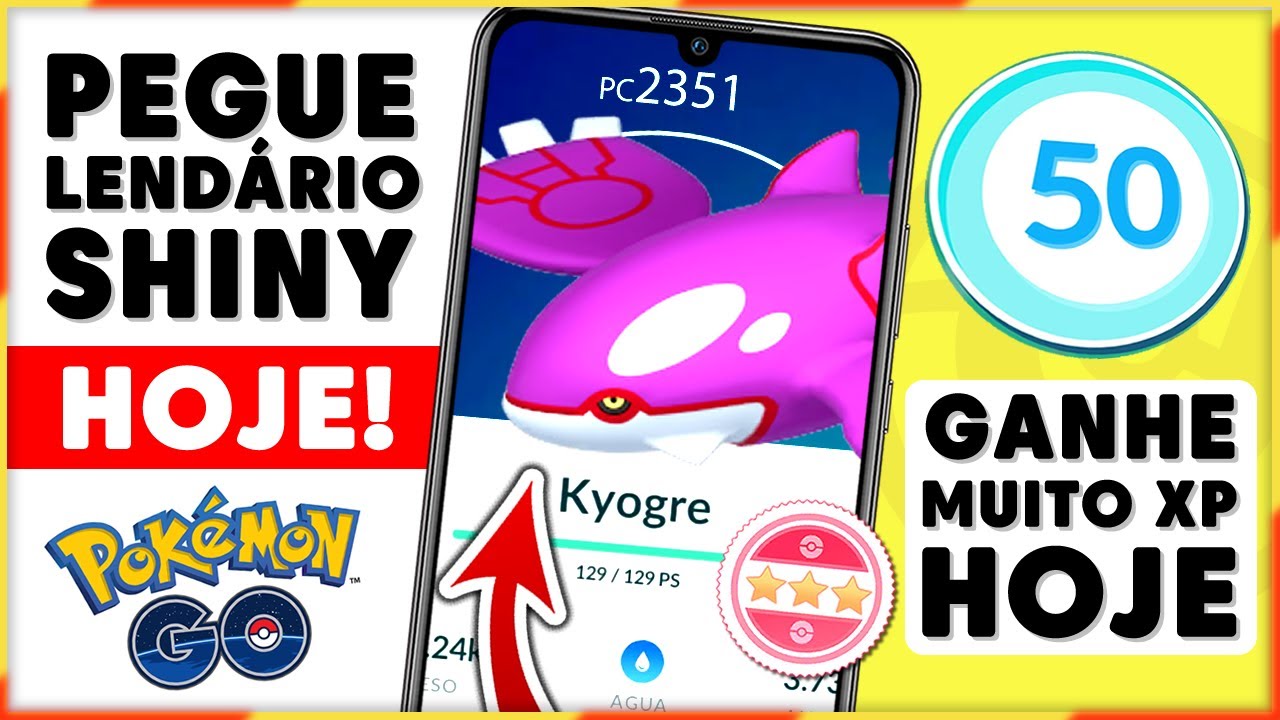 GARANTIDO: EVENTO KYOGRE ESHINY - Como PEGAR POKEMON LENDARIO Pokemon Go  2022 