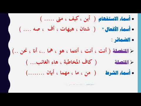 10 هيا نتعلم النحو المبني والمعرب من الأسماء