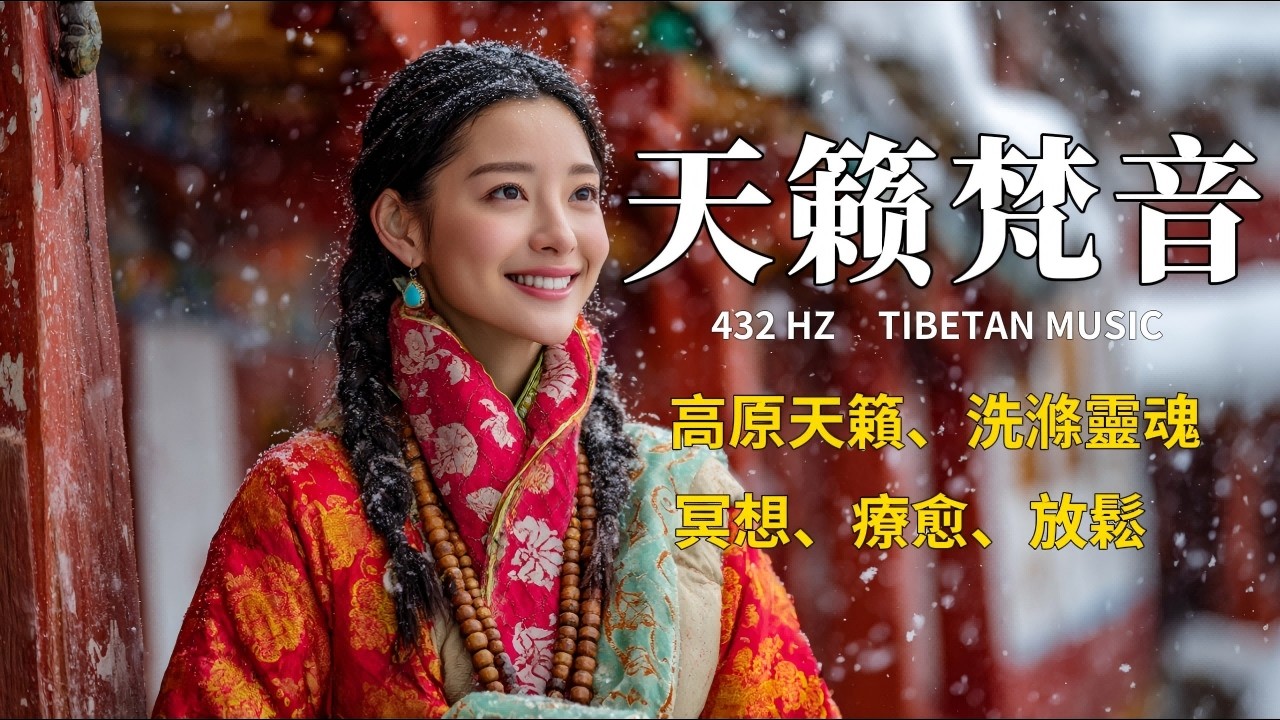 🎧療愈身心的西藏音樂，來自青藏高原的天籟梵音，净化靈魂，傳統頌缽、牧笛、結合寺廟療愈純净之聲#放鬆音樂 #疗愈歌曲 #music #tibetanmusic #音樂 #西藏颂钵 #西藏#冥想音樂