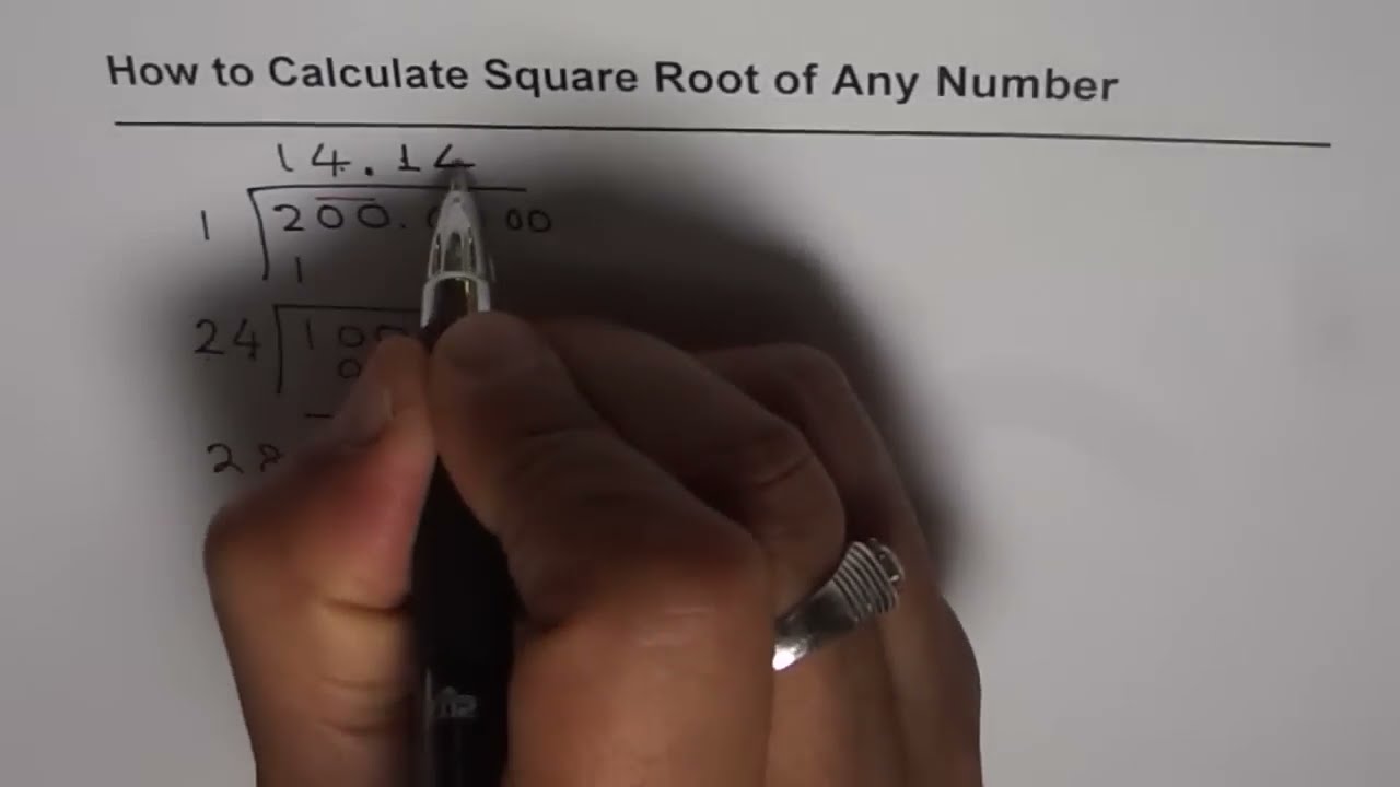 How to Calculate Square Root Without Calculator