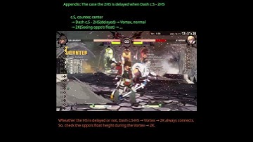 #GGST #SOL :Clean-Hit Fafnir Examples 6.1: 2-time Fafnir: c.S, Counter → Dash c.S-HS → ...  #shorts