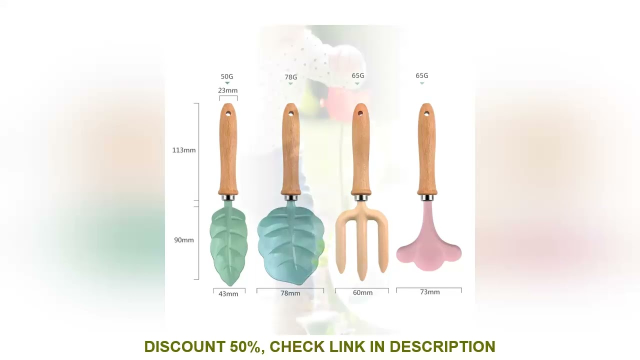 Kids Gardening Set Leaf Flower Shape Gardening Shovel Rake Fork Tools Toy for Flowers Succulent Tran