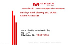 Bai Thuc Hanh Chuong 10.2 CCNA: Extend Access List