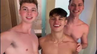 Cute 18 y.o. Twink trying his first kiss with gay twins 🙈 See continuation link ⬇️
