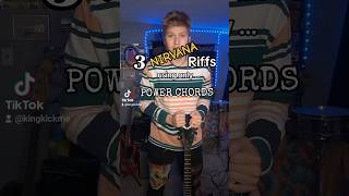 3 Nirvana riffs using ONLY power chords #guitar #guitartabs #nirvana