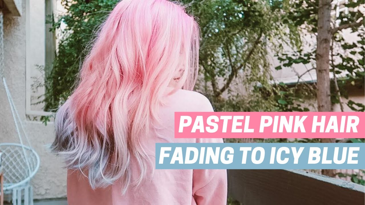 Pastel Pink Hair Fading to Icy Blue 🦄 YouTube