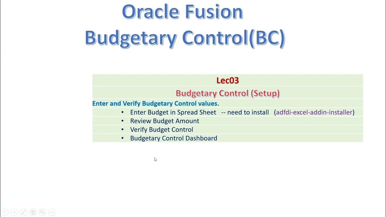 Oracle erp fusion financial module budgetary control 03 