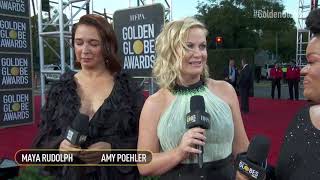 Maya Rudolph and Amy Poehler Red Carpet Interview - Golden Globes 2019