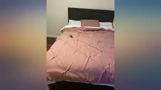 VECELO Upholstered Platform Bed Frame with Height Adjustable Headboard//Mattress review