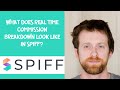 What does real time commission breakdown look like in Spiff?