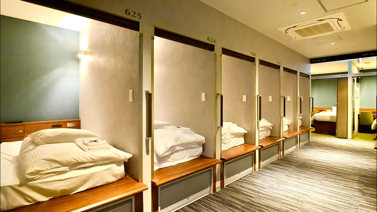 Роскошный капсульный отель за 25 долларов в Японии