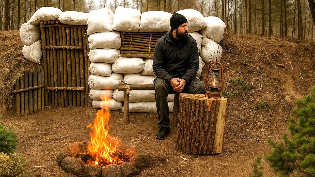 How to Build a Bunker from Bags | A Reliable Shelter in the Woods