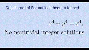 detail proof of Fermat last theorem for n=4