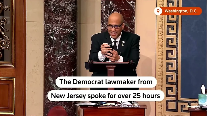 US senator Cory Booker breaks Senate speech record with Trump tirade