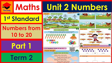 Numbers- 1st Std- Maths- Unit- 2- Part 1- Pages 12 to 22- Term 2- Exercises- Numbers 10 to 20-