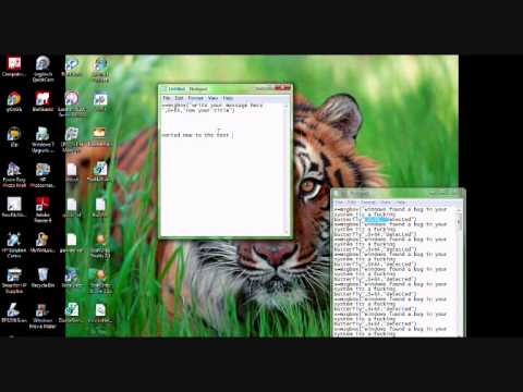 how to make a message box pop up on note pad