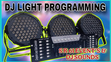 HOW TO PROGRAM DJ LIGHTS _ DMX 512 programing 2025 #dj #djlight #telugu #dmx