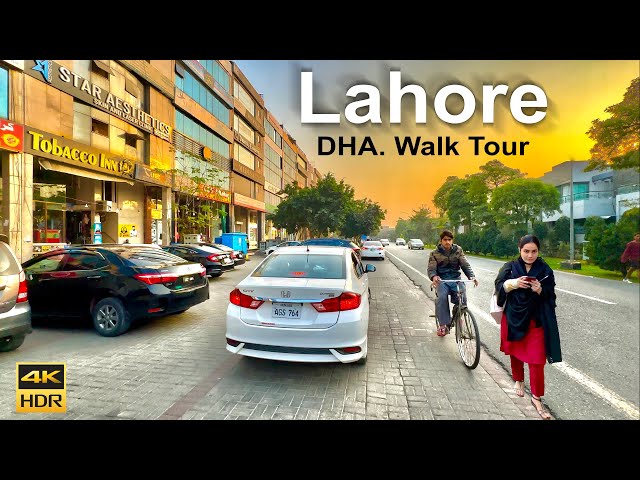 Lahore 🇵🇰 DHA Phase 5 Walking Tours. 4K HDR class=