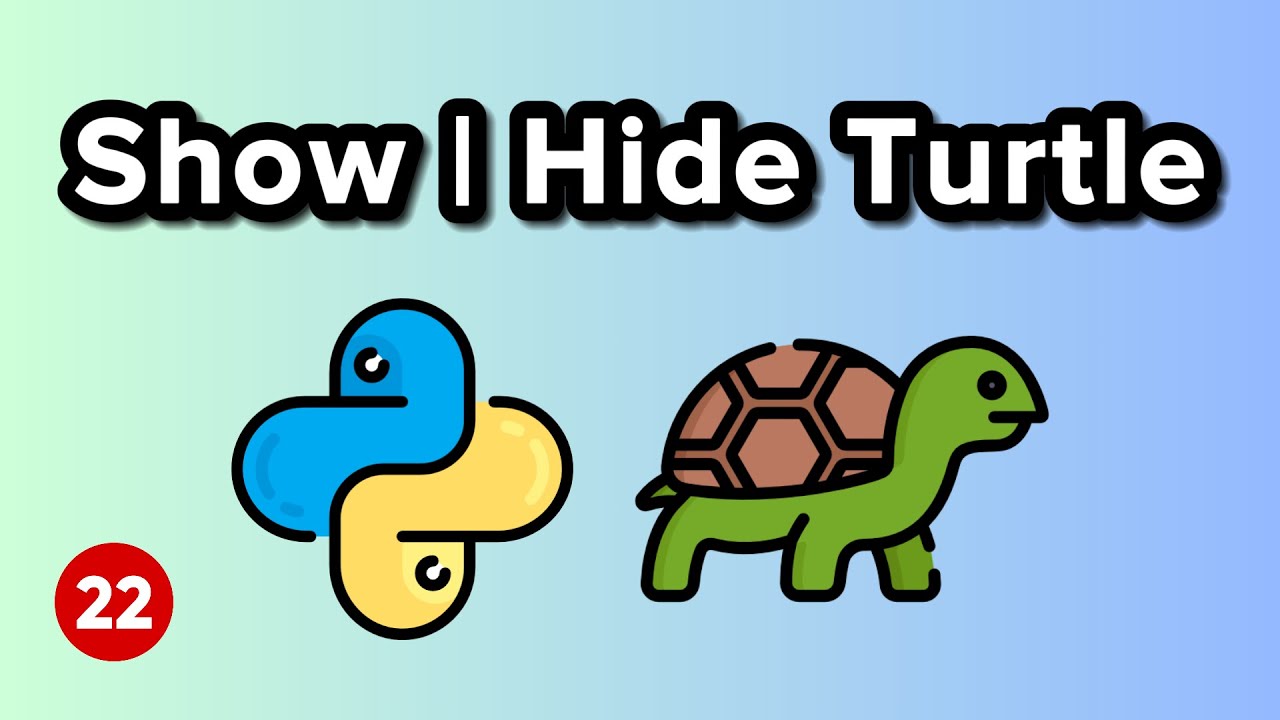 ShowTurtle and HideTurtle Functions - Python Turtle Graphics Tutorial ...