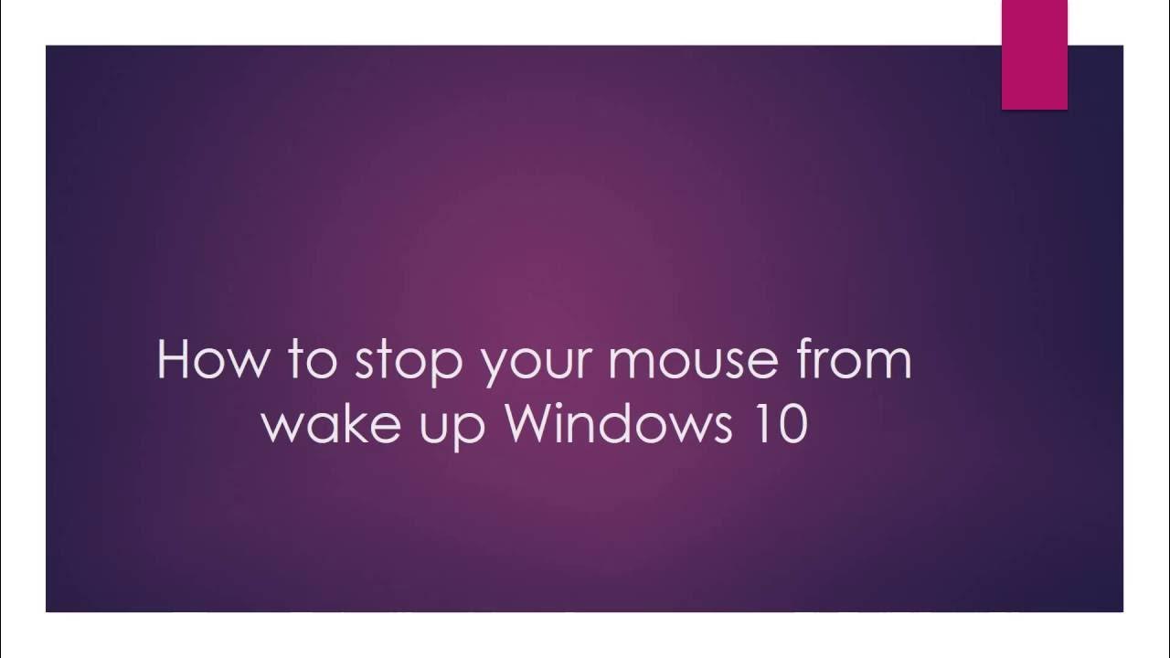 how-to-stop-mouse-from-waking-up-windows-10-youtube