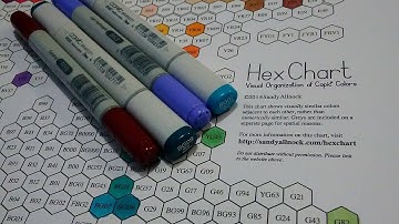 Colouring the Copic Hex Chart. PART 1