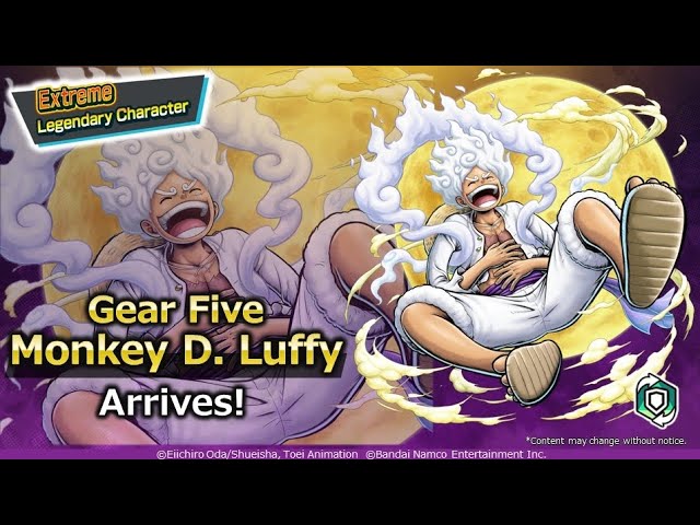 Gear 5 Luffy The Strongest Unit to come to One Piece Bounty Rush, OPBR, ギア5