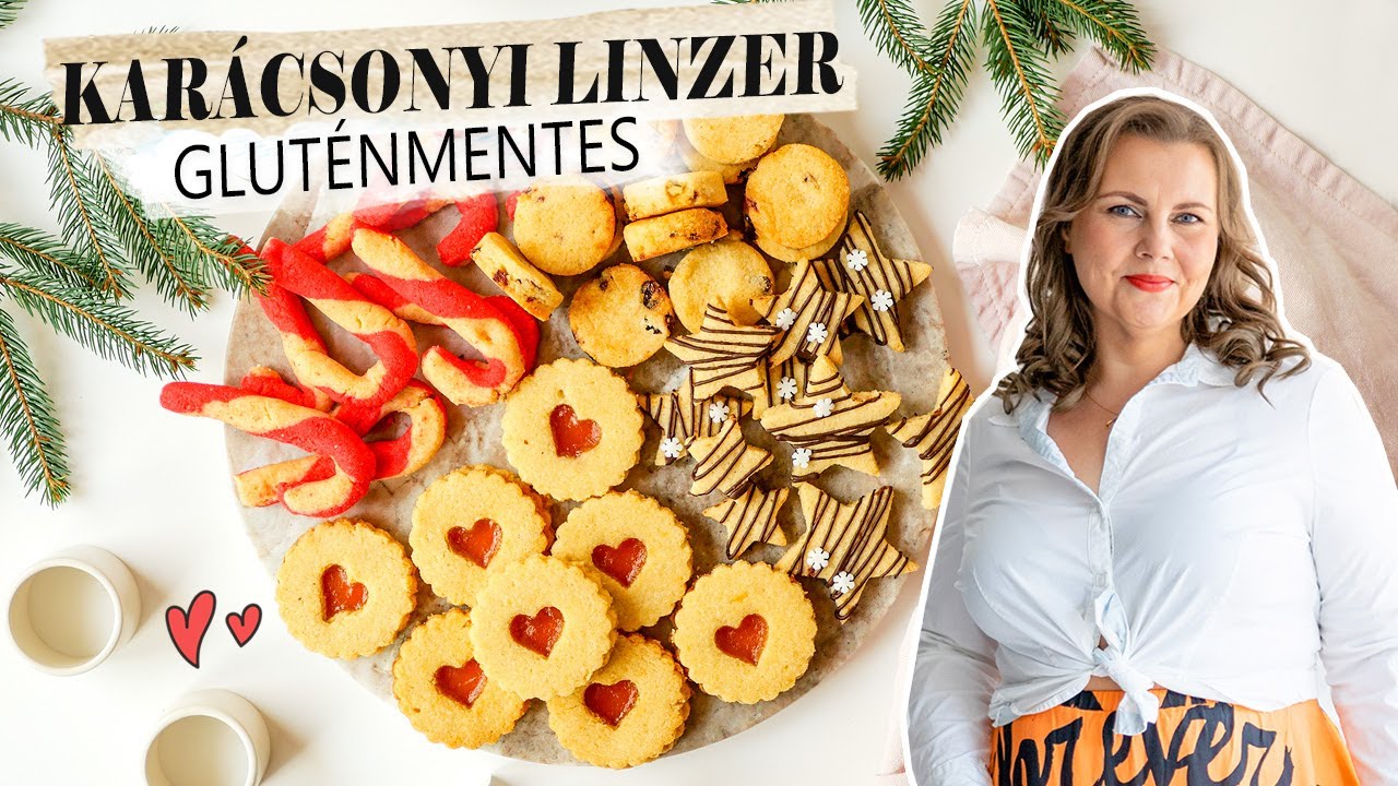 Cukor- laktóz- és gluténmentes linzer 🌲 1 tésztából 4 aprósütemény