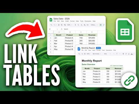 How To Link Google Sheets Tables To Google Docs | Tutorial 2026