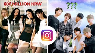 BLACKPINK's 800 Million KRW Instagram Posts: Can BTS Keep Up